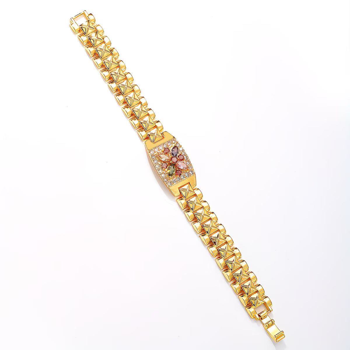 Niche Design Zirconia Flower Bangle.