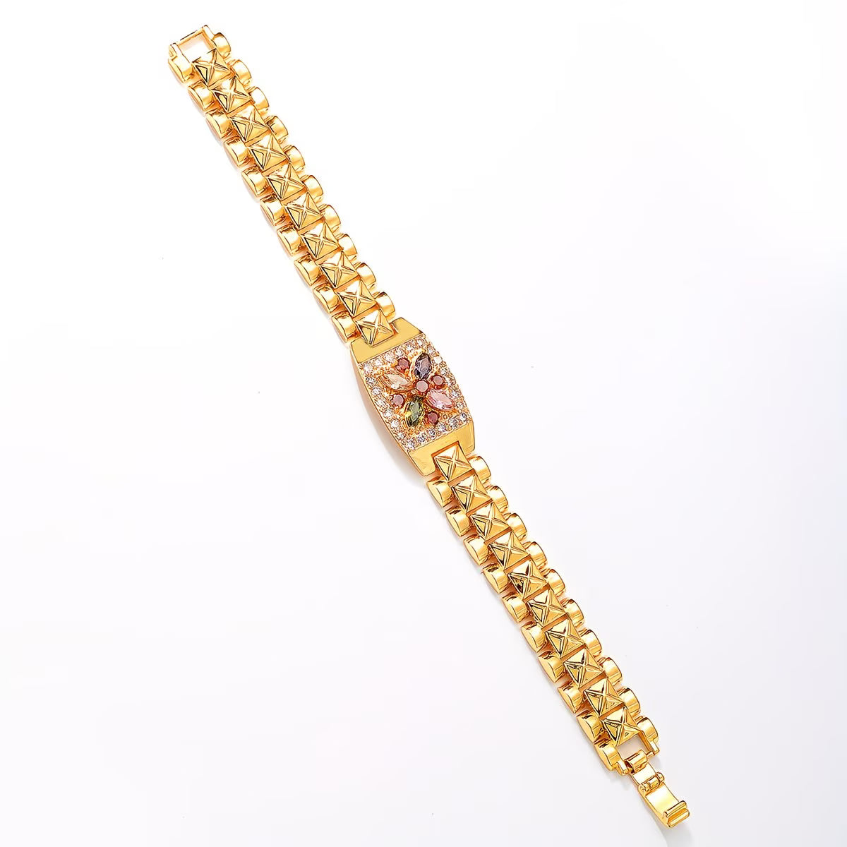 Niche Design Zirconia Flower Bangle.