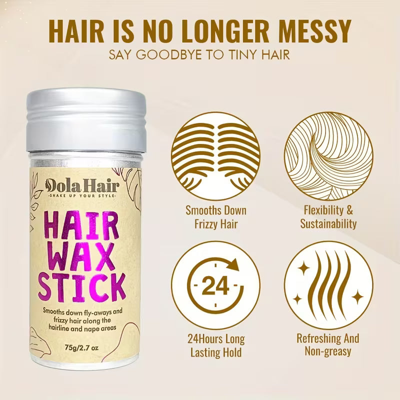Non-Greasy Hair Wax Stick 2.7oz, Edge Control, Frizz, and Styling.