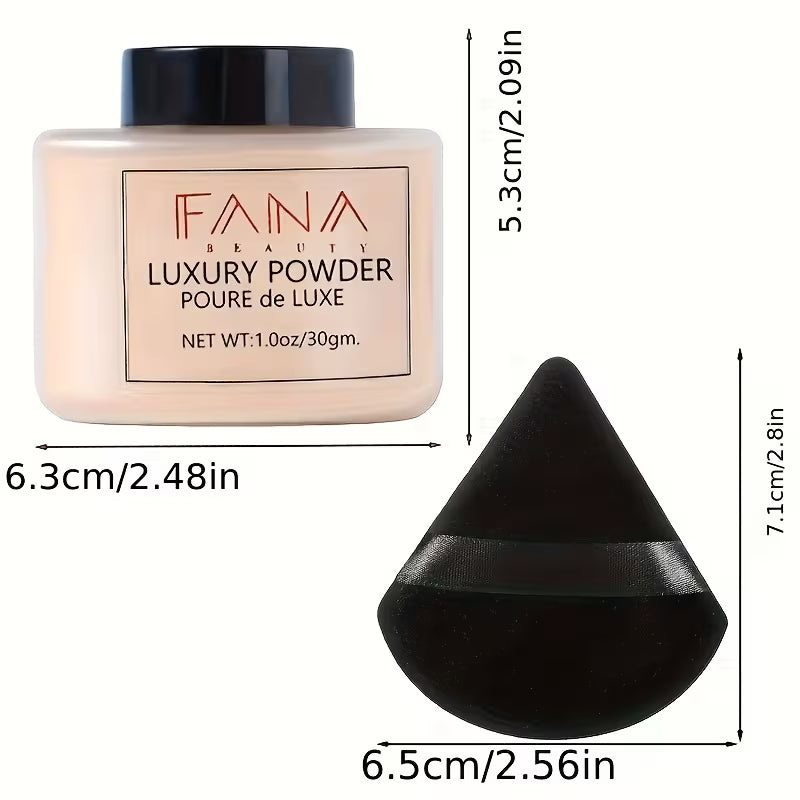 Oil-Control Loose Powder & Triangle Sponge Duo.