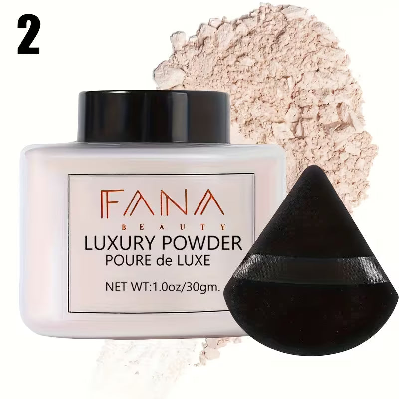 Oil-Control Loose Powder & Triangle Sponge Duo.