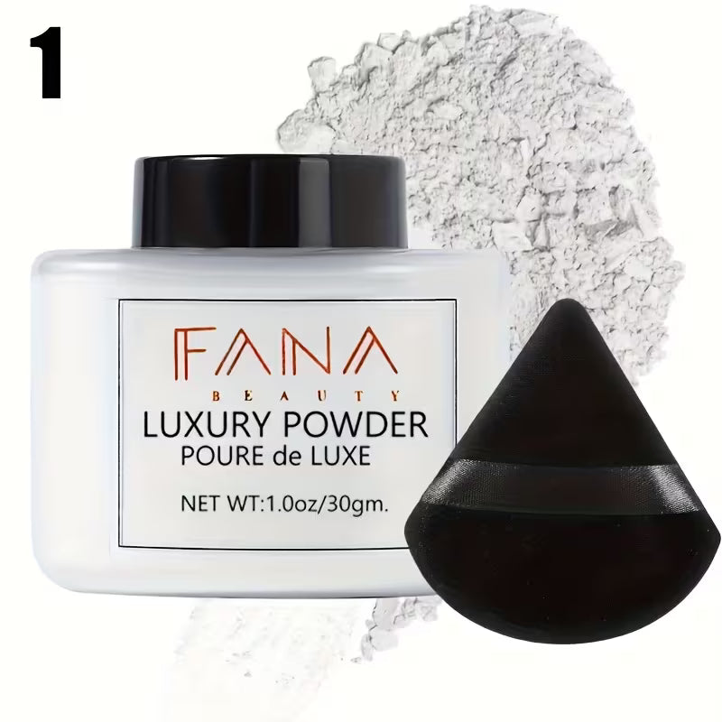 Oil-Control Loose Powder & Triangle Sponge Duo.