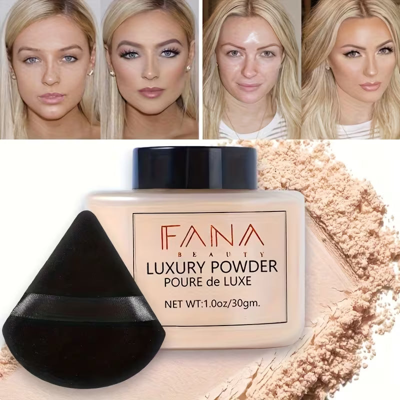 Oil-Control Loose Powder & Triangle Sponge Duo.