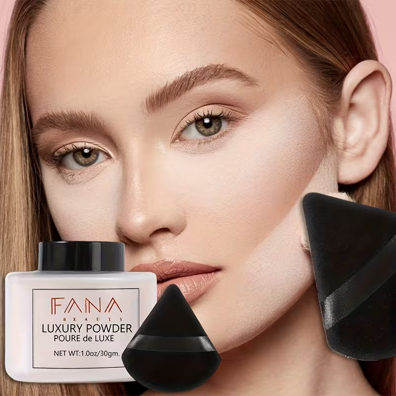 Oil-Control Loose Powder & Triangle Sponge Duo.