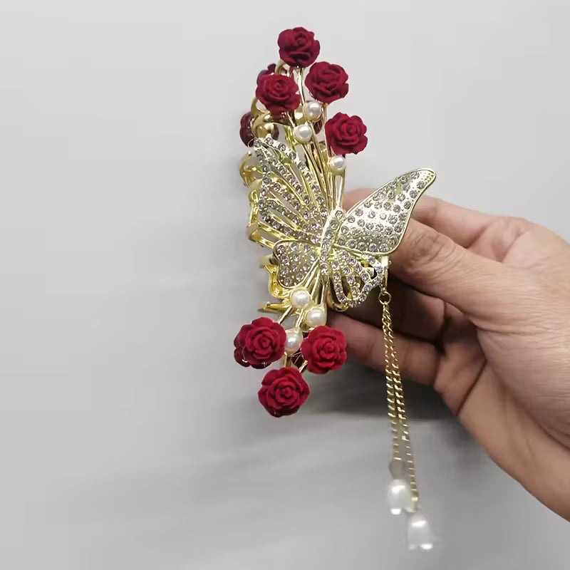 Oversized Metal Tassel Hairpins for Women.