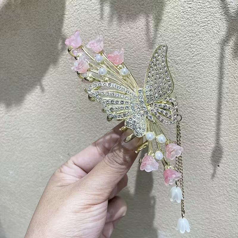 Oversized Metal Tassel Hairpins for Women.