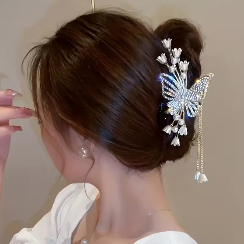 Oversized Metal Tassel Hairpins for Women.
