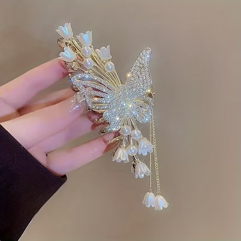 Oversized Metal Tassel Hairpins for Women.