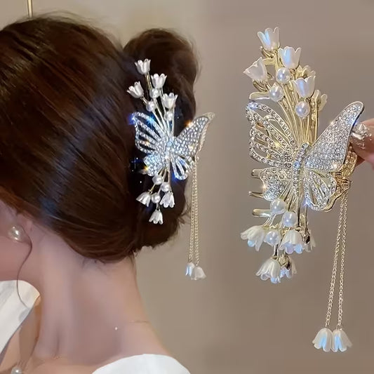 Oversized Metal Tassel Hairpins for Women.