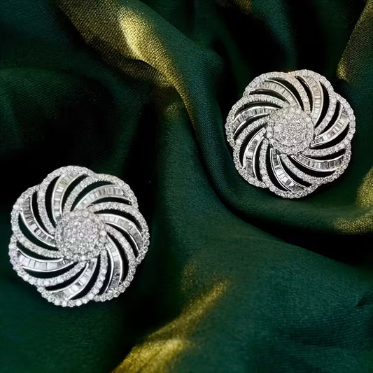 Pair of Exquisite and Luxurious Fashion Stud Earrings.