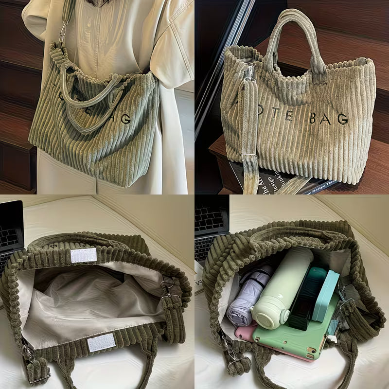 Perfect Lily "Soft-Touch" Corduroy Tote.