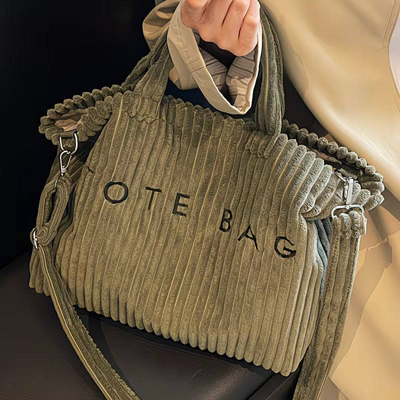 Perfect Lily "Soft-Touch" Corduroy Tote.