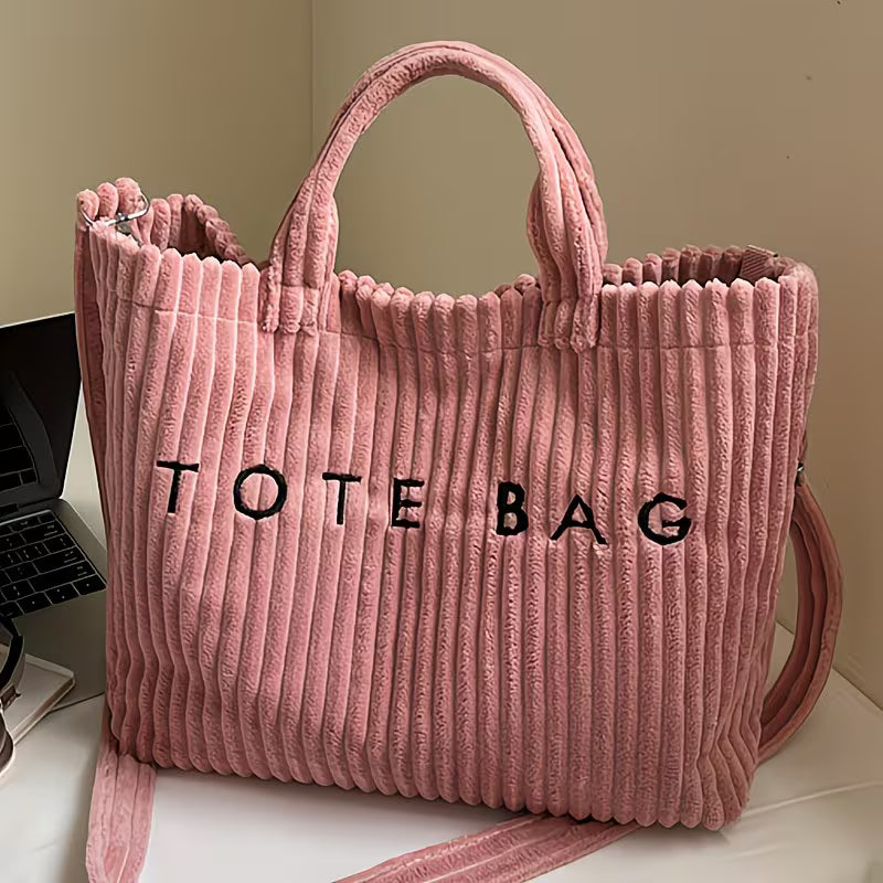 Perfect Lily "Soft-Touch" Corduroy Tote.