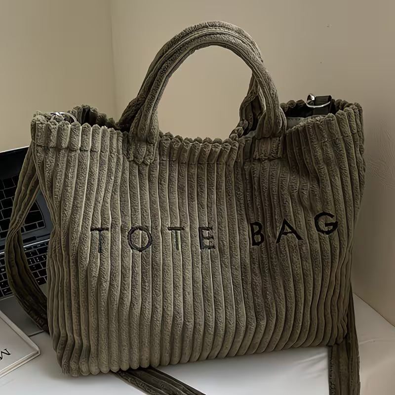 Perfect Lily "Soft-Touch" Corduroy Tote.