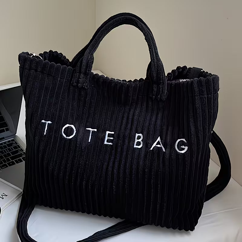 Perfect Lily "Soft-Touch" Corduroy Tote.
