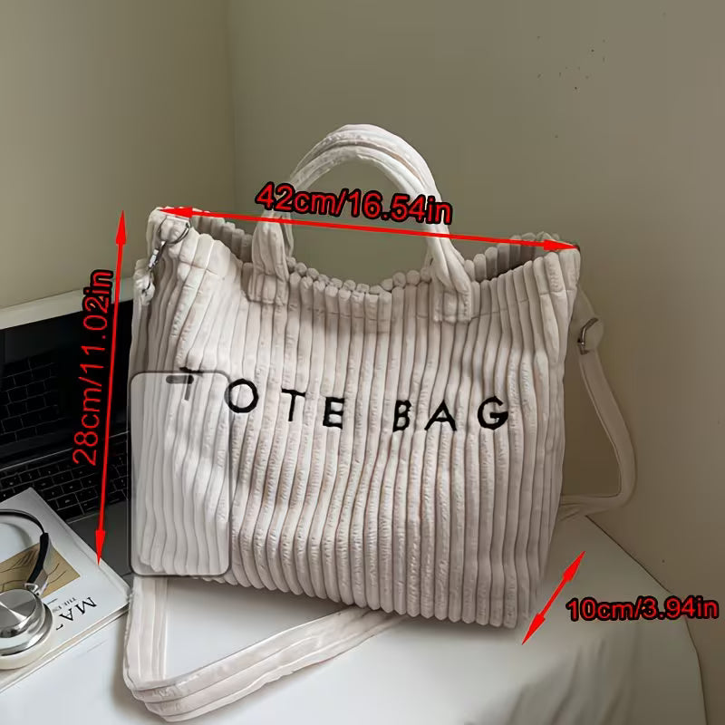 Perfect Lily "Soft-Touch" Corduroy Tote.
