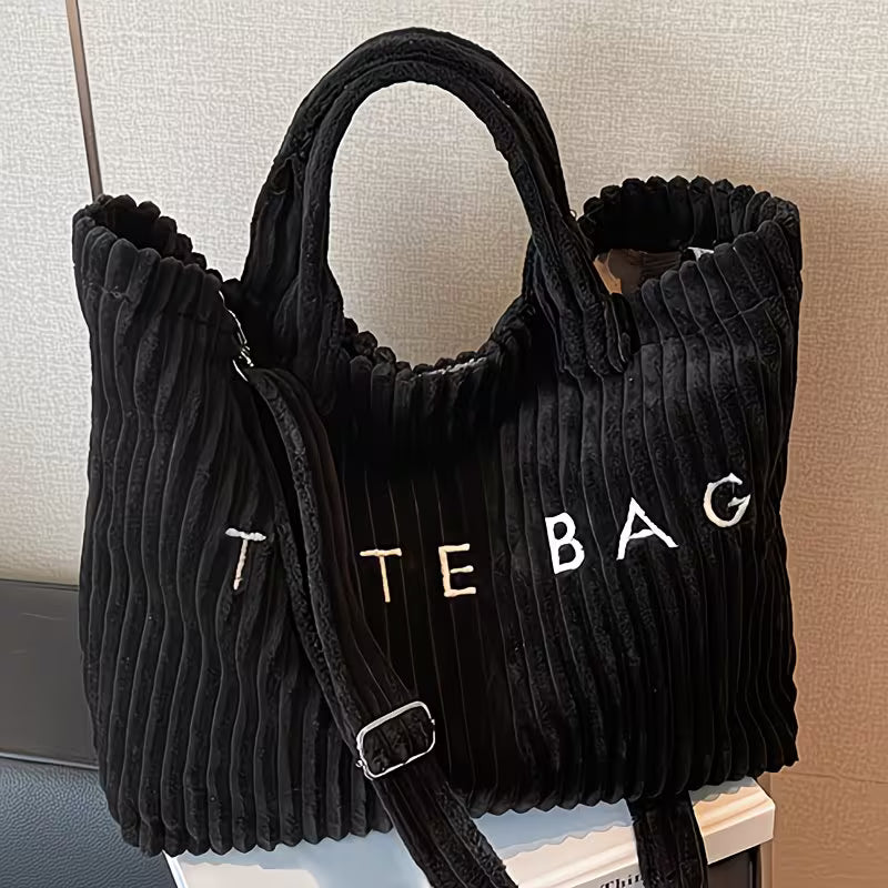 Perfect Lily "Soft-Touch" Corduroy Tote.