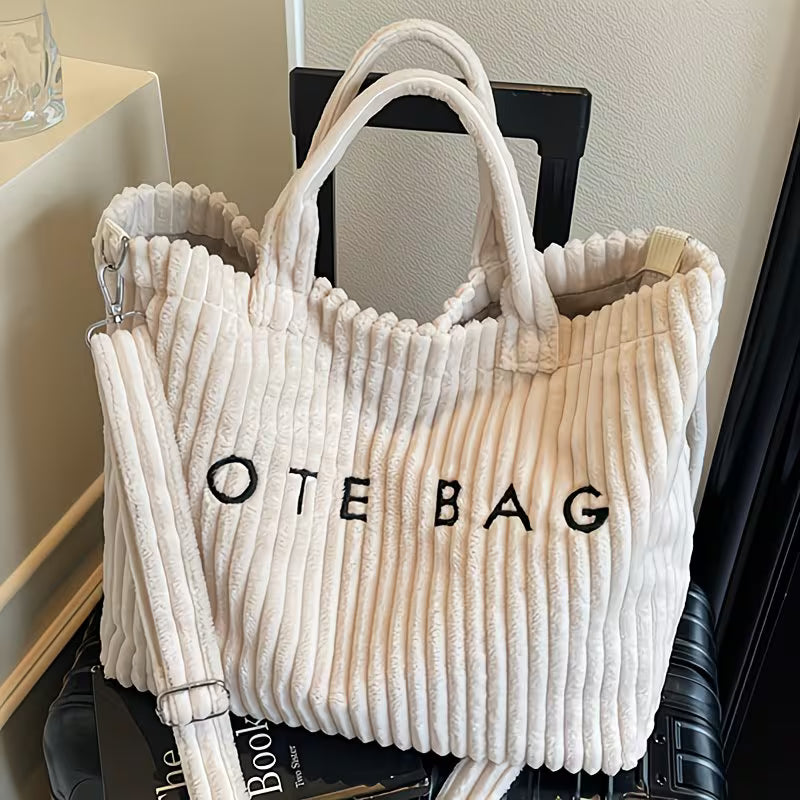 Perfect Lily "Soft-Touch" Corduroy Tote.