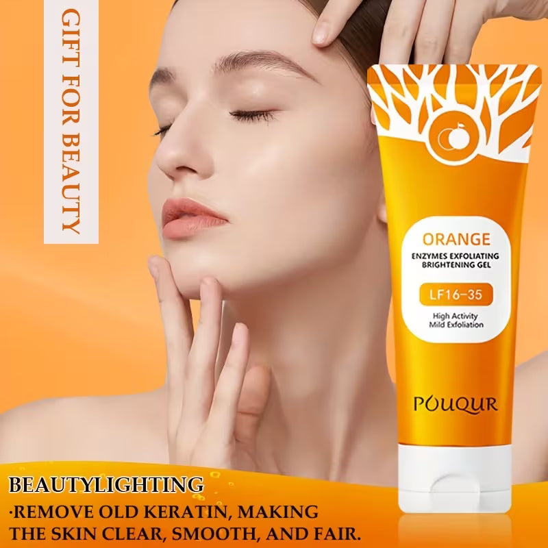 Plant-Powered Brightening Polish for Face & Body Exfoliating Gel.