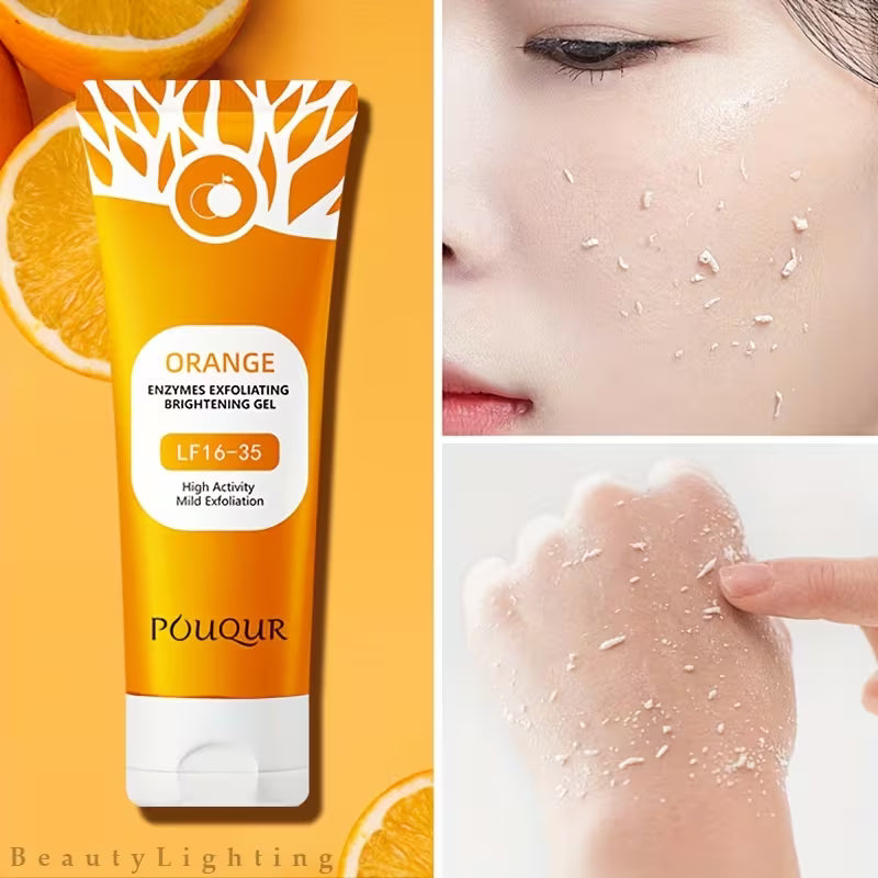 Plant-Powered Brightening Polish for Face & Body Exfoliating Gel.