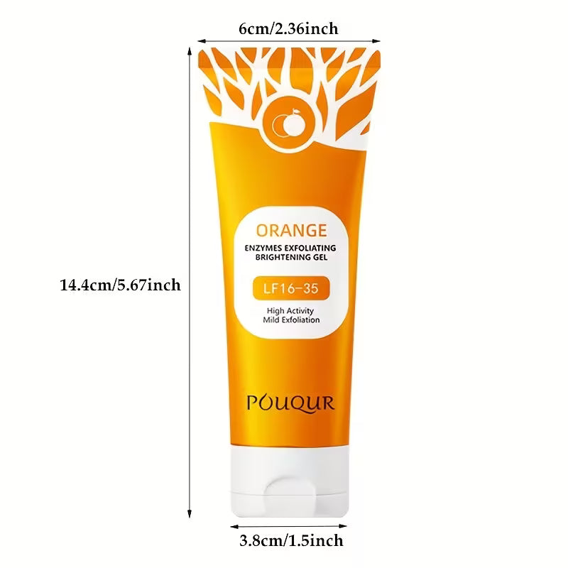 Plant-Powered Brightening Polish for Face & Body Exfoliating Gel.