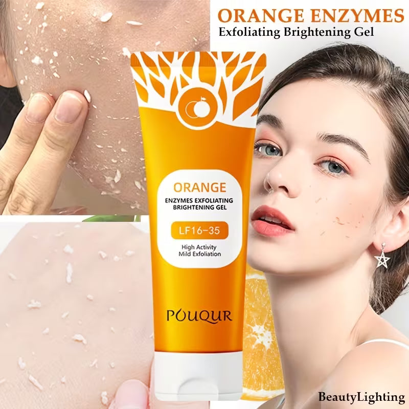 Plant-Powered Brightening Polish for Face & Body Exfoliating Gel.