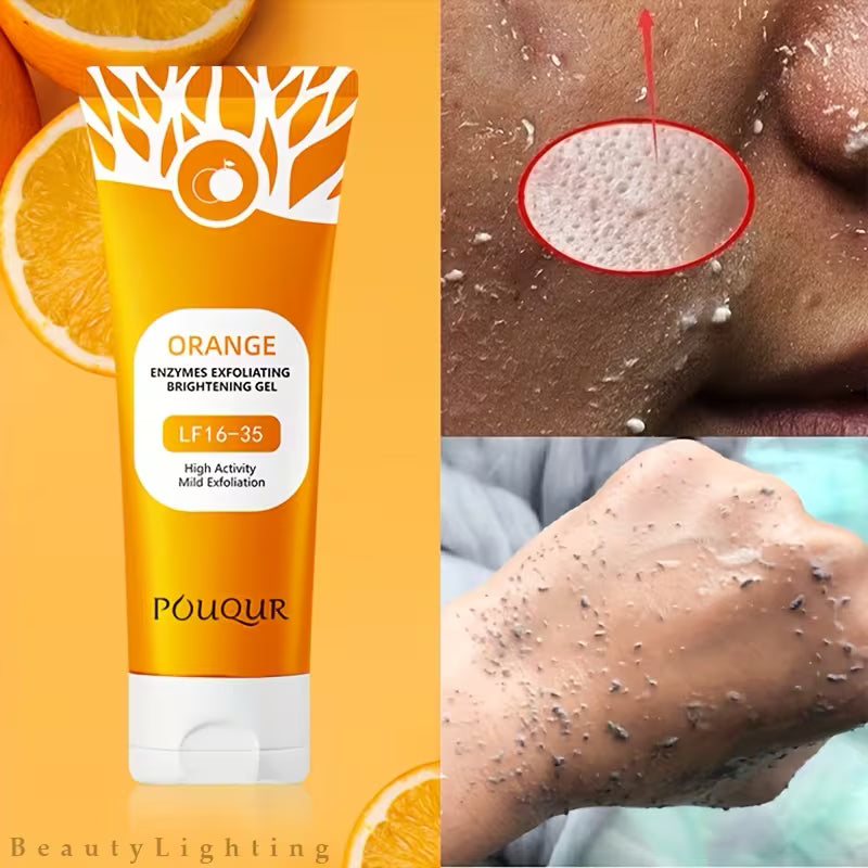 Plant-Powered Brightening Polish for Face & Body Exfoliating Gel.