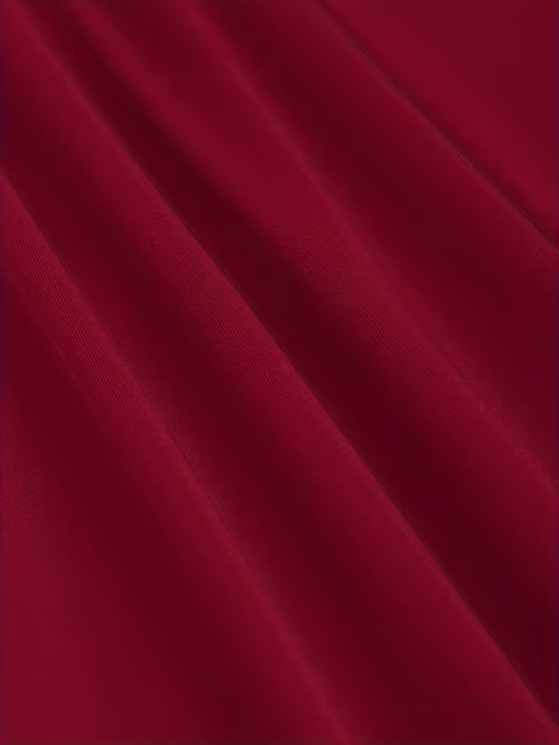 Pleated Cross-Shoulder Strap Dress.