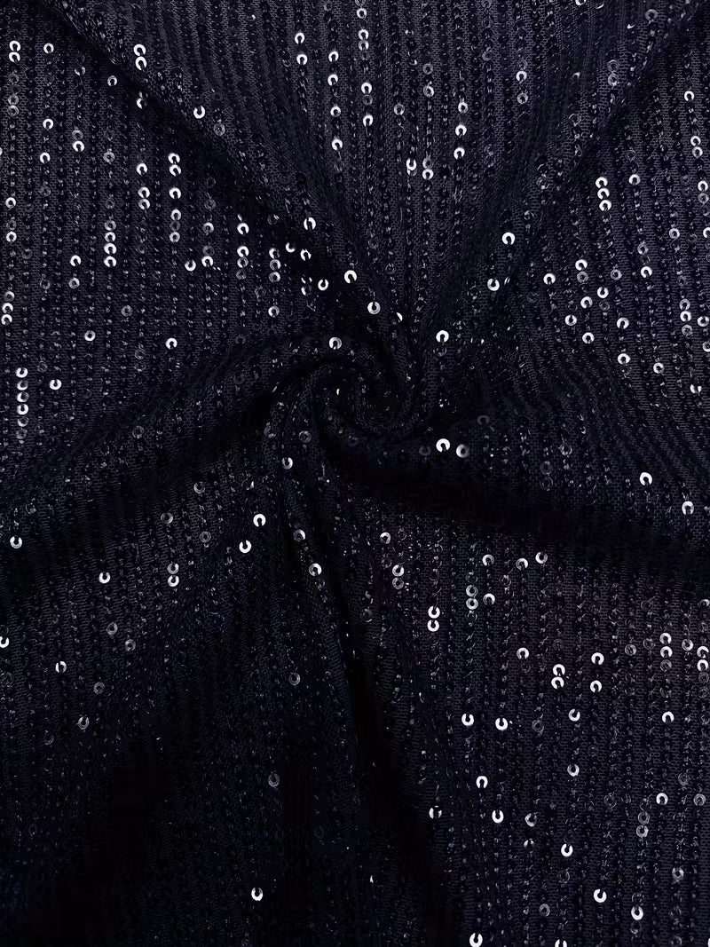 Plus Size Elegant Sequin Tube Tops.