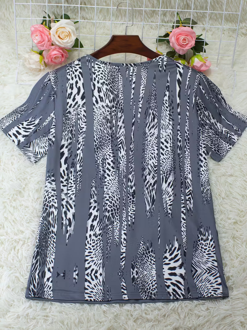 Plus Size Faux-Layered T-Shirt.