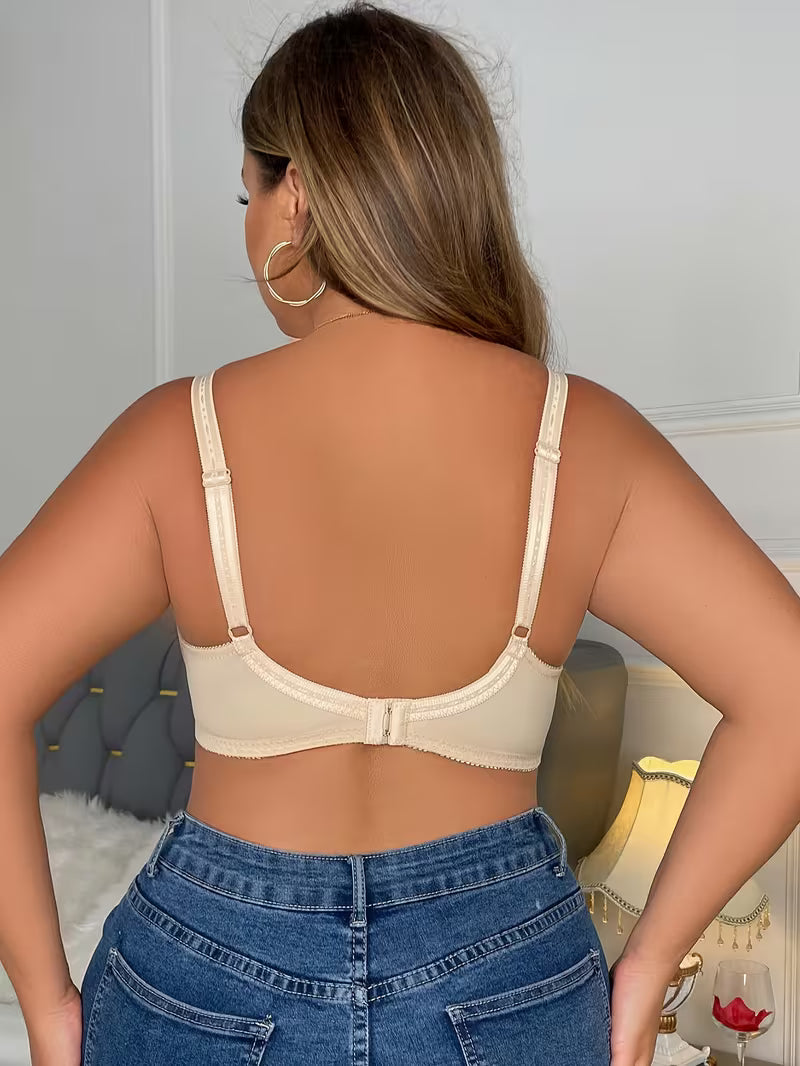 Plus Size Floral Lace Underwire Bras.