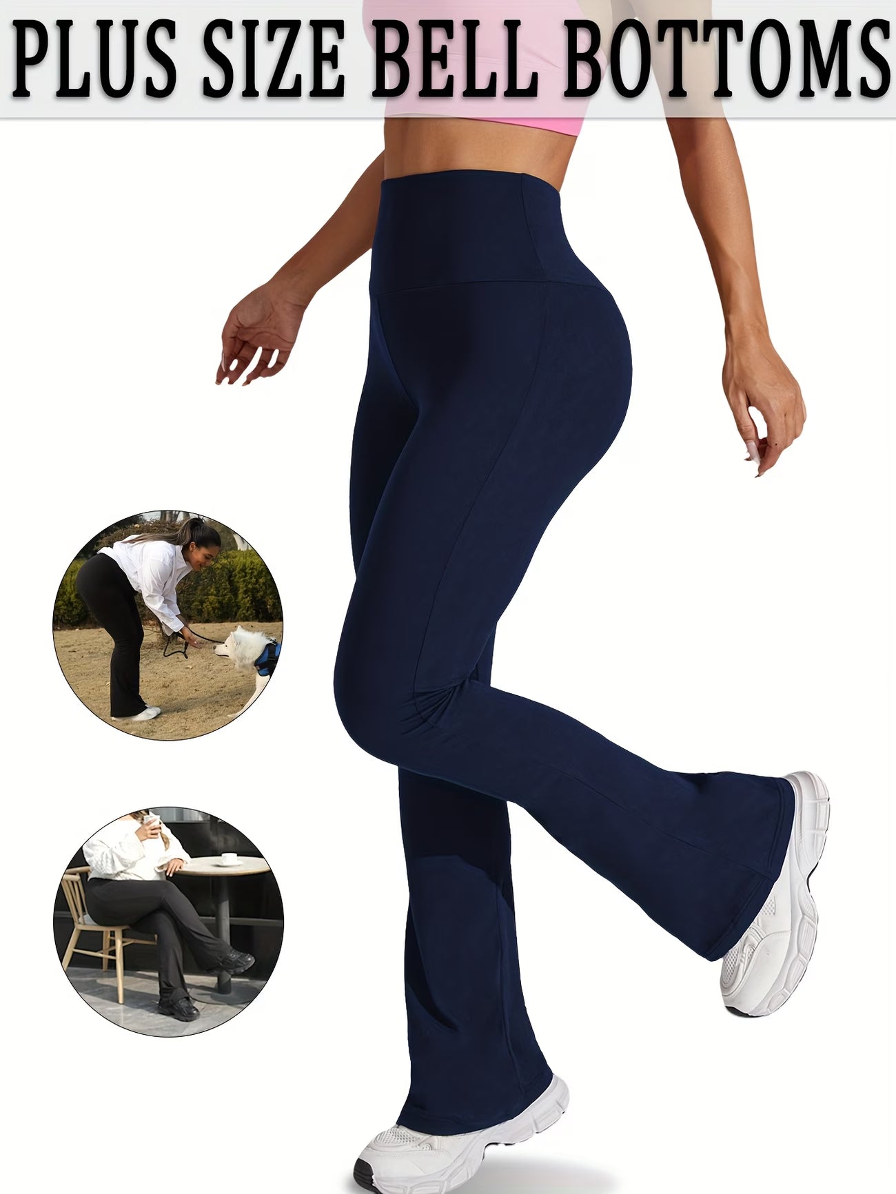 Plus Size High-Waisted Flare Legging.