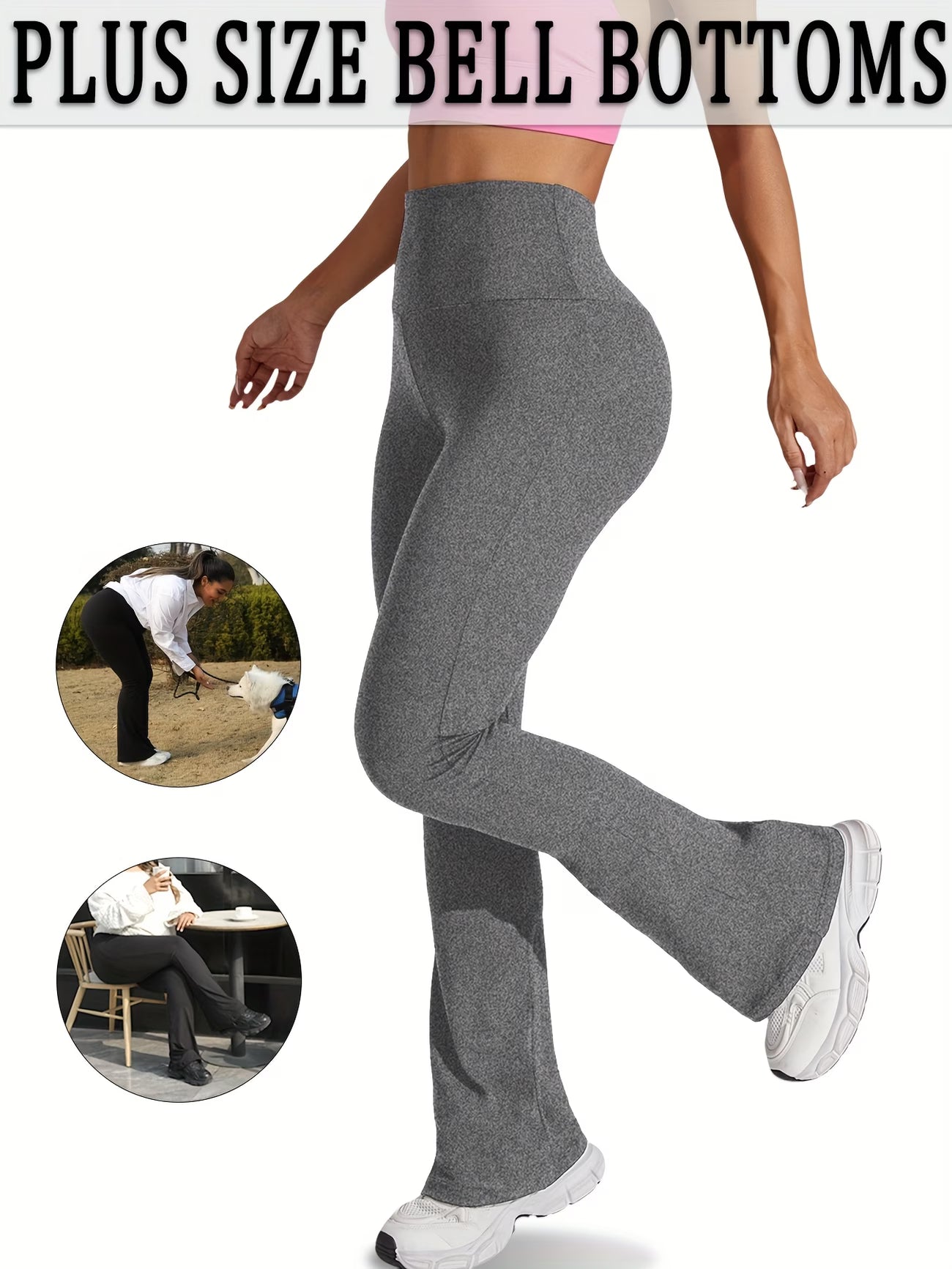 Plus Size High-Waisted Flare Legging.