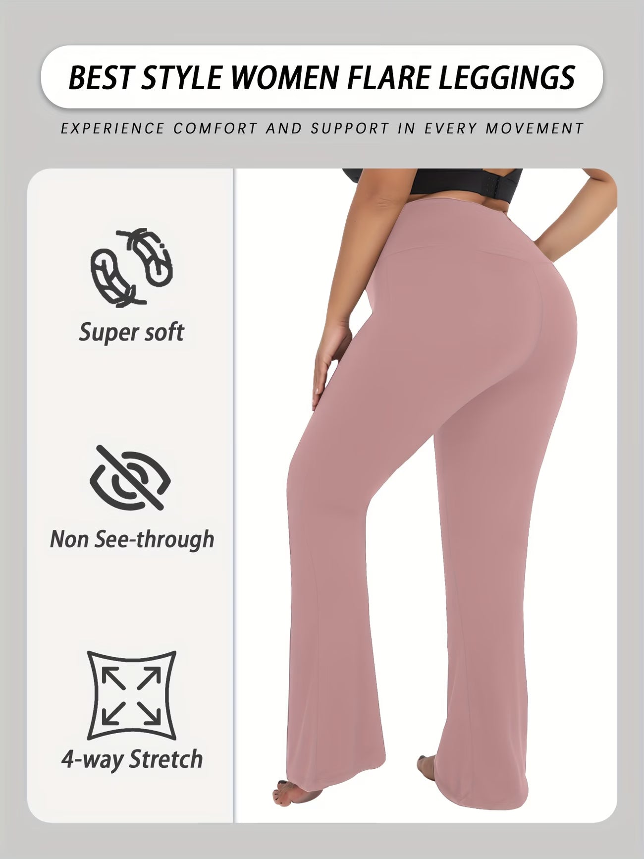 Plus Size High-Waisted Flare Legging.