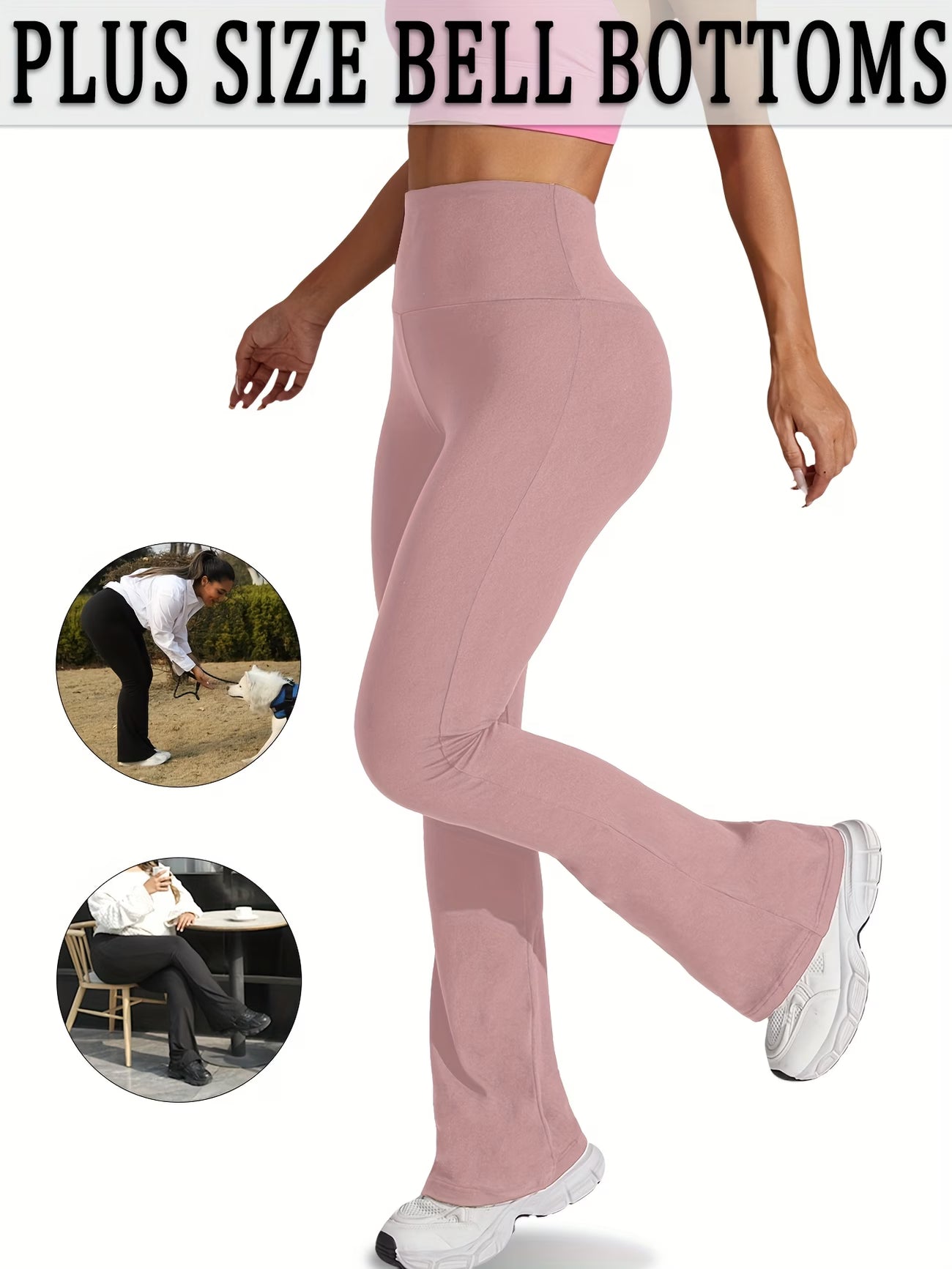 Plus Size High-Waisted Flare Legging.