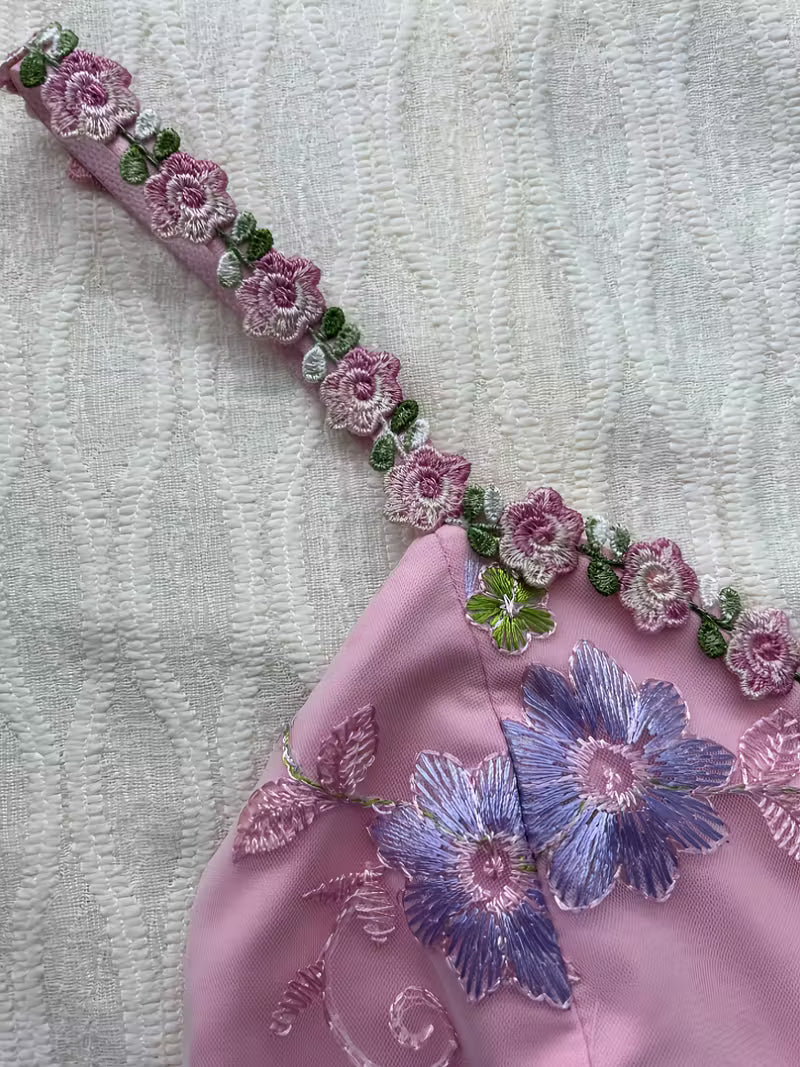 Plus Size Floral Embroidered Cami Tops.