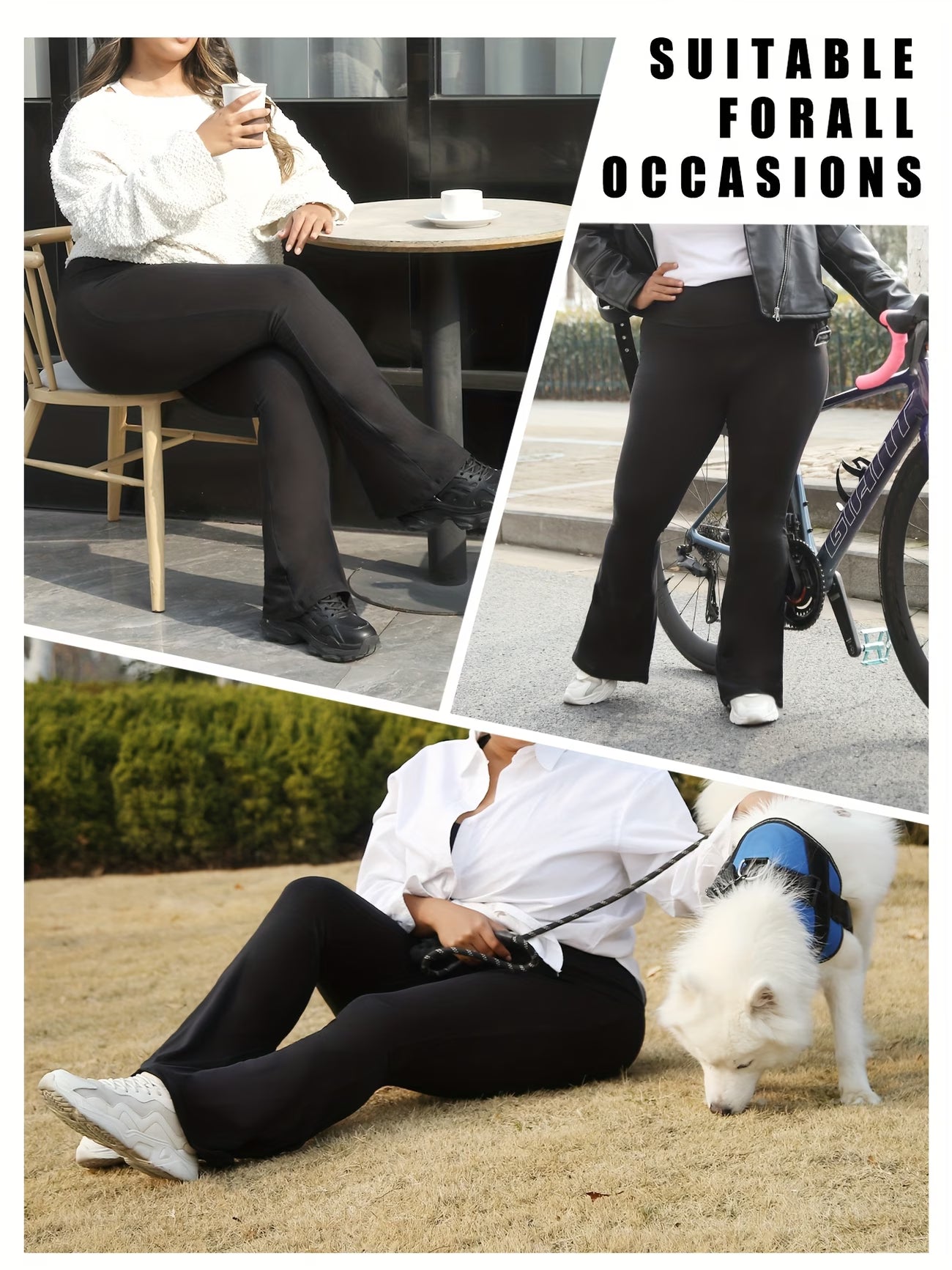 Plus Size High-Waisted Flare Legging.