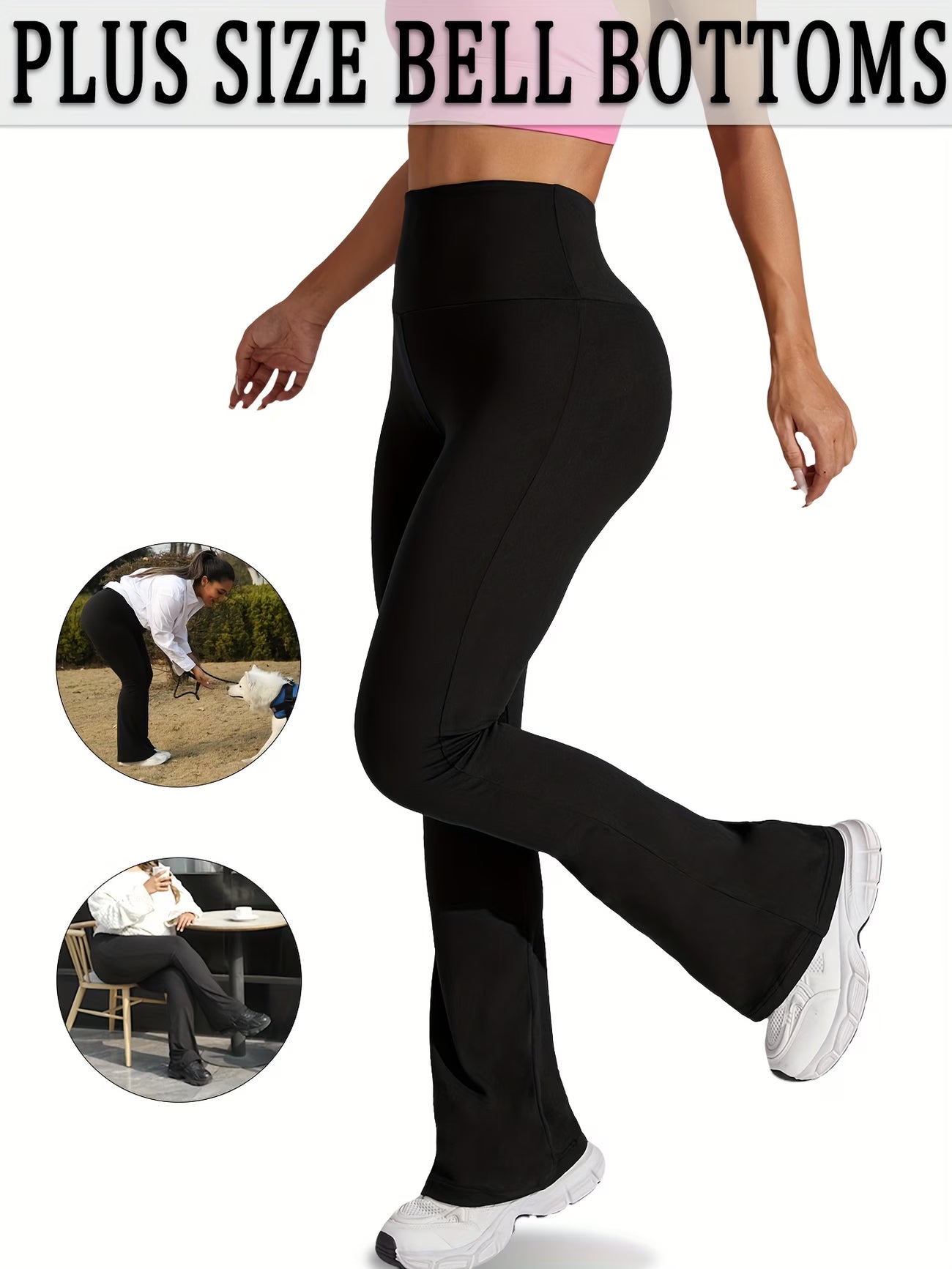 Plus Size High-Waisted Flare Legging.
