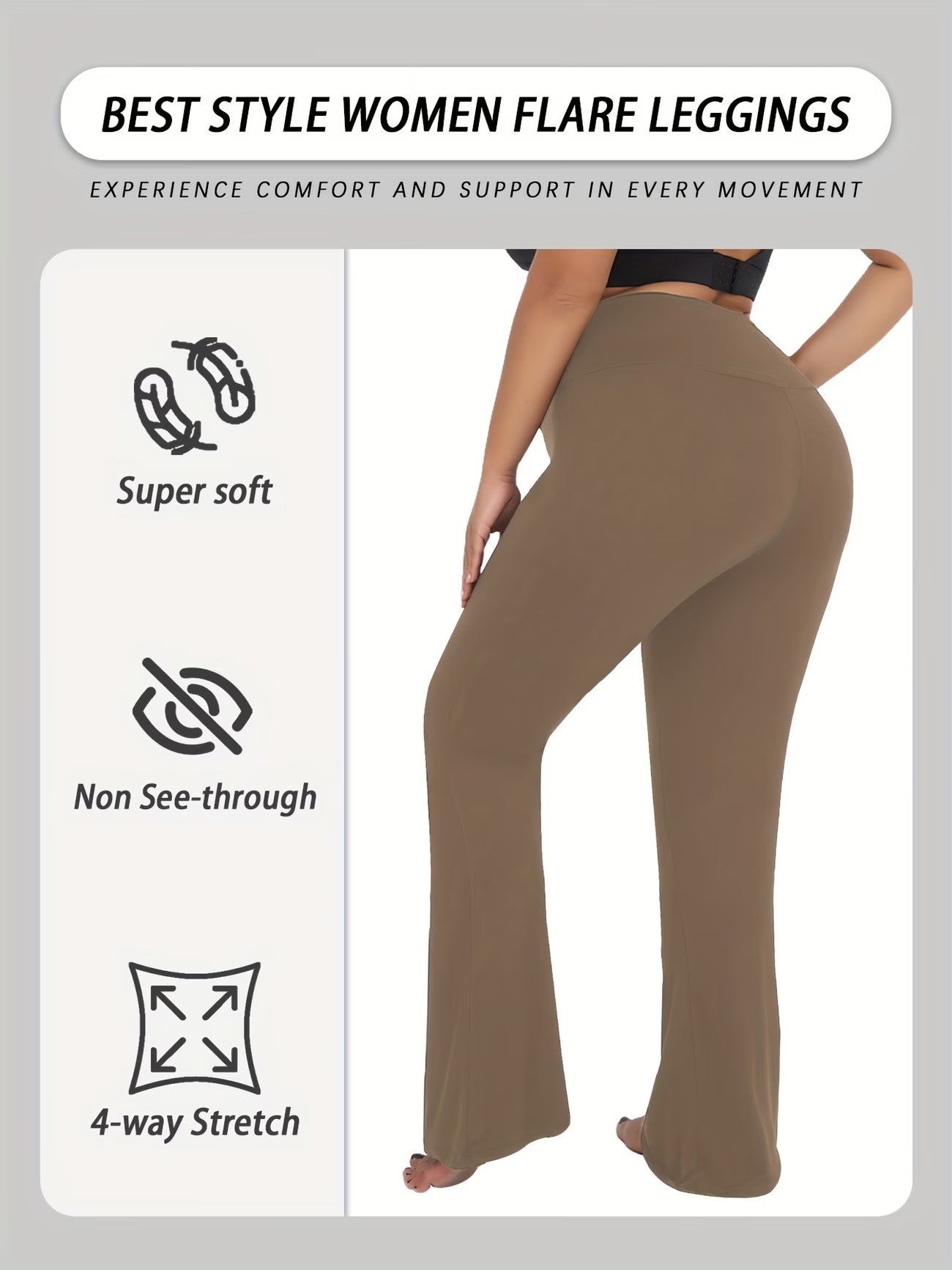 Plus Size High-Waisted Flare Legging.