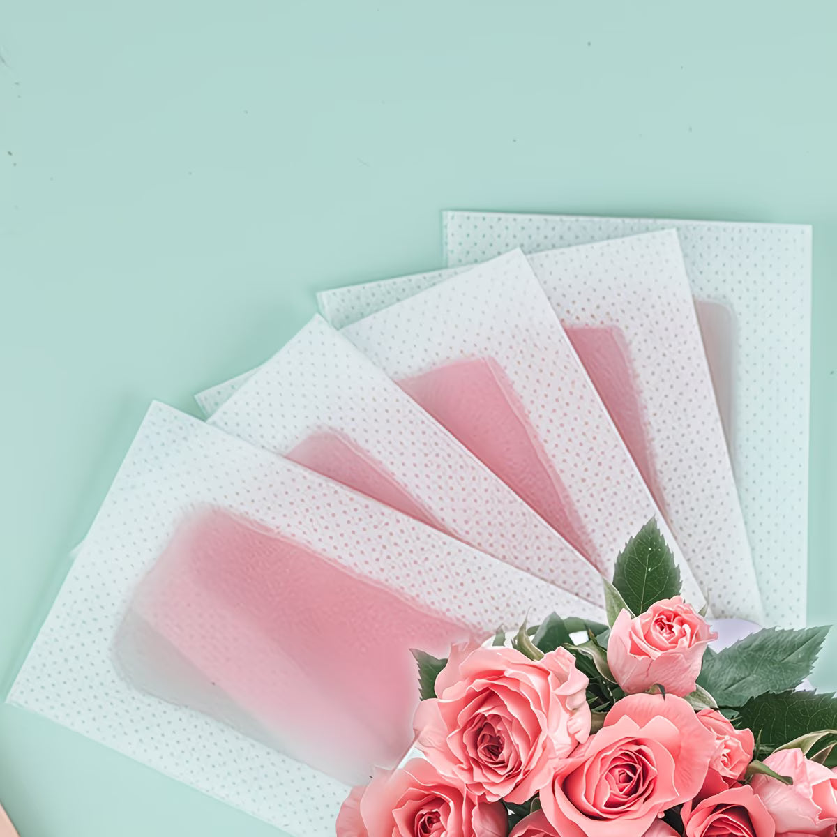 Portable 12-Pack Facial Wax Strips.