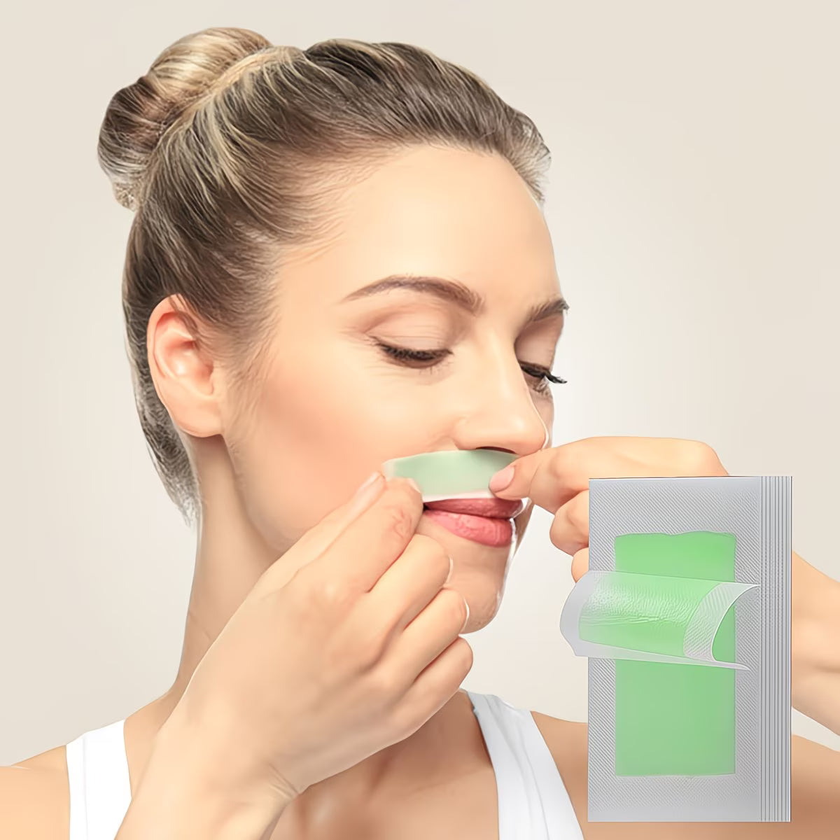 Portable 12-Pack Facial Wax Strips.