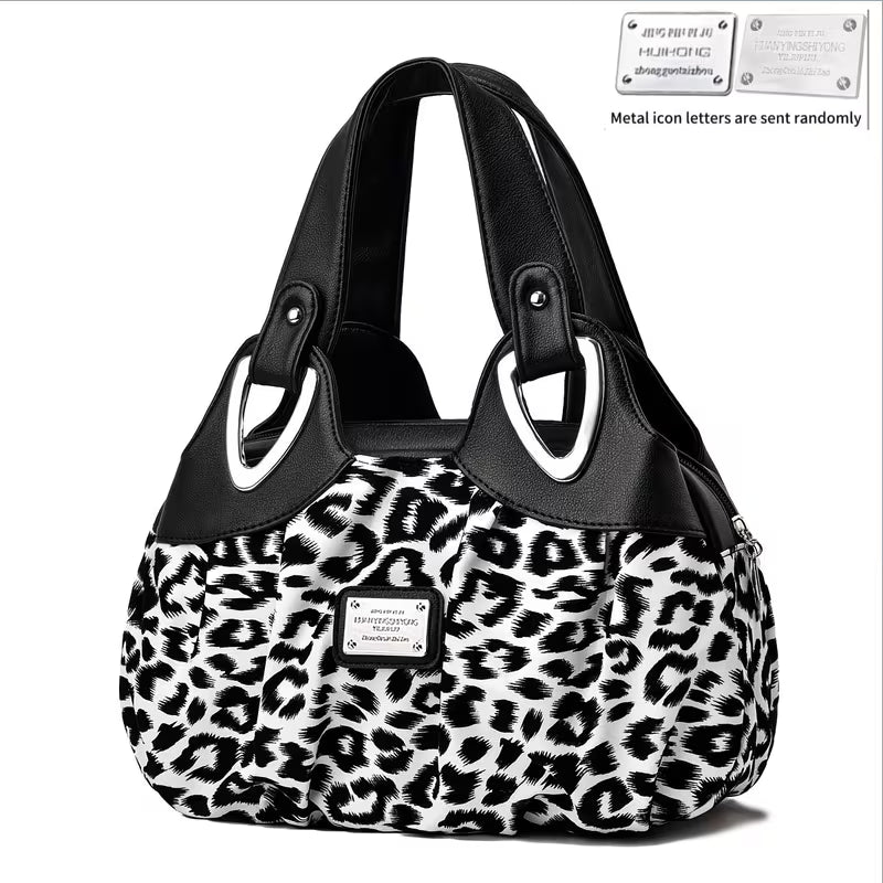 Premium Black PU Handbag with Zipper Closure.