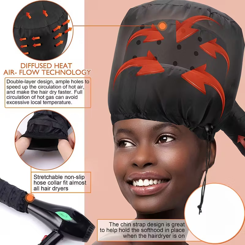 Professional Hair Drying Cap with Comfort Headband.