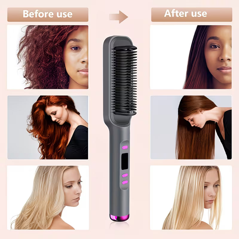 Professional Hair Straightener Brush.