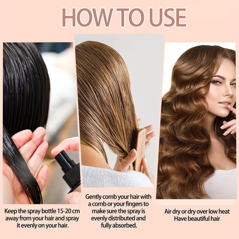 Professional Heat Protection Spray for Shine & Elasticity.