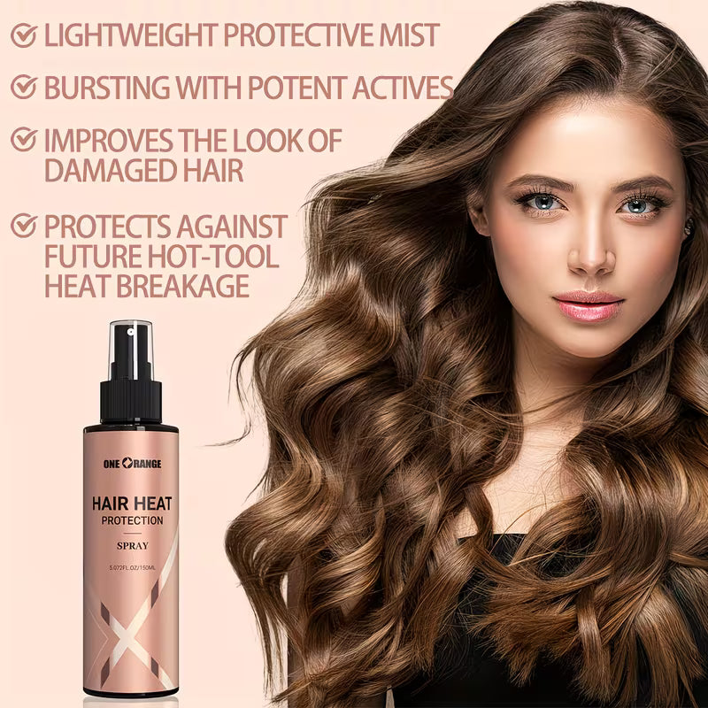 Professional Heat Protection Spray for Shine & Elasticity.