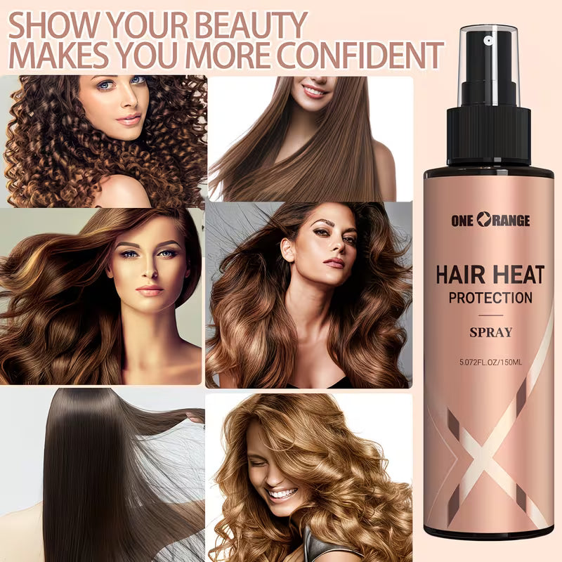 Professional Heat Protection Spray for Shine & Elasticity.