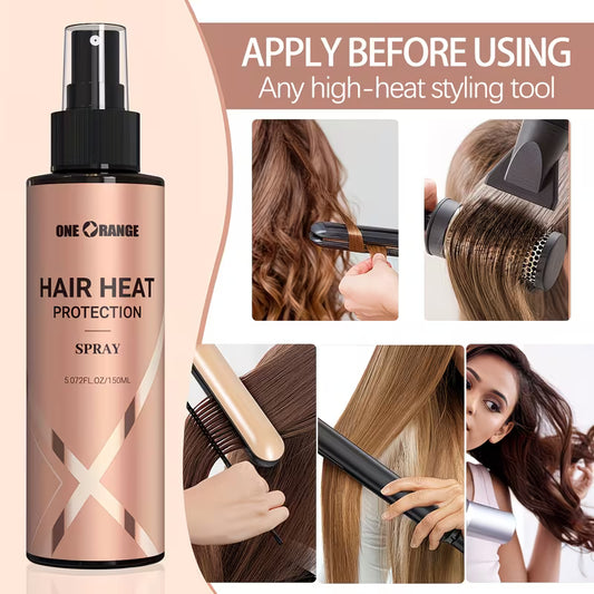 Professional Heat Protection Spray for Shine & Elasticity.