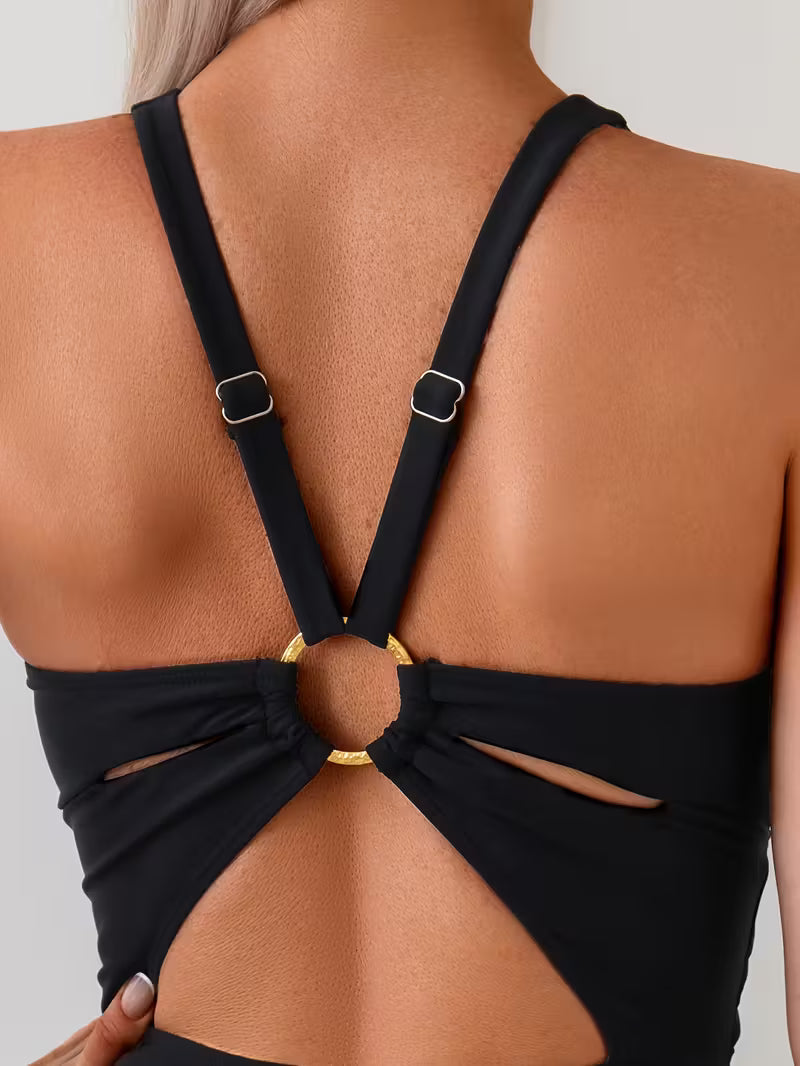 Push-Up Swimsuit with Metal Ring.
