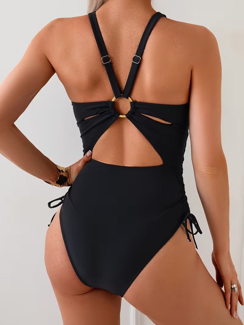 Push-Up Swimsuit with Metal Ring.